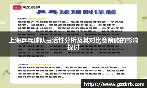 上海乒乓球队灵活性分析及其对比赛策略的影响探讨